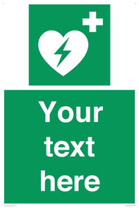 Custom Defibrillator Sign